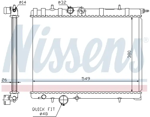 NISSENS 63697 - Kühler, Motorkühlung Markenware