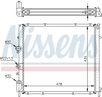 NISSENS 63854A - Kühler, Motorkühlung Aktuell