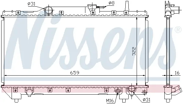 Preisreduziert NISSENS 64837A - Kühler, Motorkühlung - ** FIRST FIT **