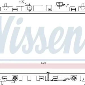 Neu Im Sortiment NISSENS 66649 - Kühler, Motorkühlung