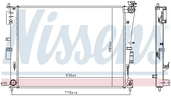 NISSENS 66780 - Kühler, Motorkühlung Meistverkauft