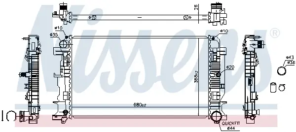Jetzt Kaufen NISSENS 67156A - Kühler, Motorkühlung - ** FIRST FIT **