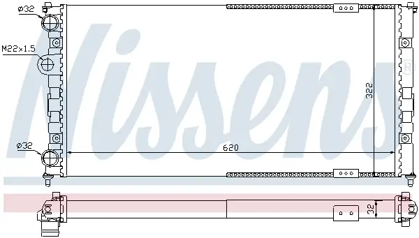 NISSENS 67308 - Kühler, Motorkühlung Letzte Chance