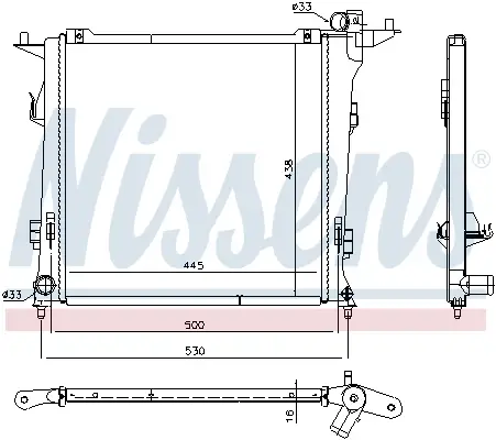 NISSENS 675032 - Kühler, Motorkühlung Ausverkauf