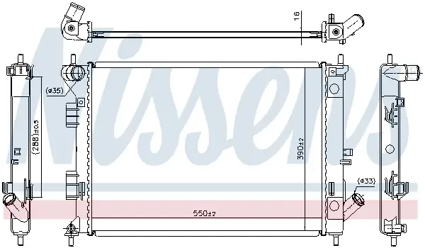 Bestseller NISSENS 67555 - Kühler, Motorkühlung