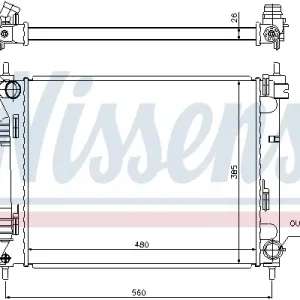 Preisreduziert NISSENS 67611 - Kühler, Motorkühlung