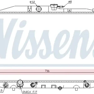 Saisonangebot NISSENS 68112 - Kühler, Motorkühlung