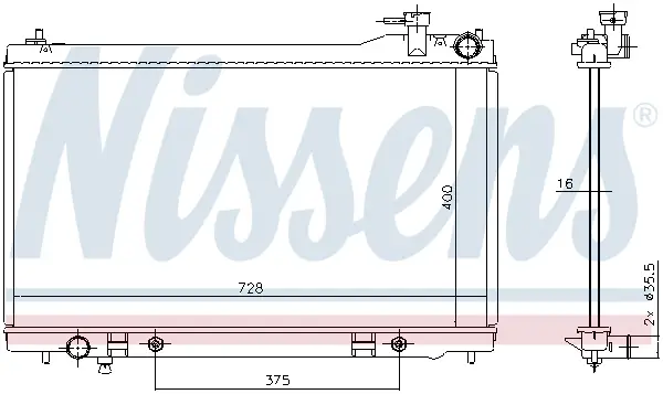 NISSENS 681212 - Kühler, Motorkühlung Echt