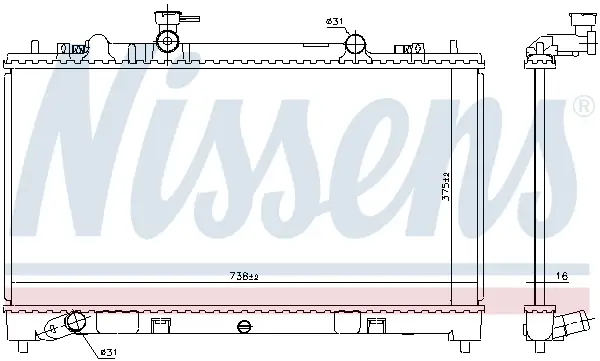 NISSENS 68510 - Kühler, Motorkühlung Preisknaller