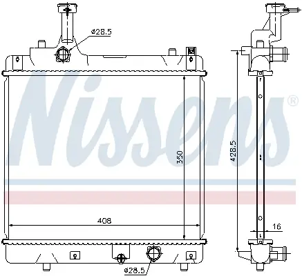 Kracherpreis NISSENS 69401 - Kühler, Motorkühlung