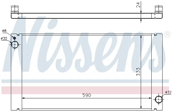 NISSENS 69705 - Kühler, Motorkühlung Preis Gesenkt