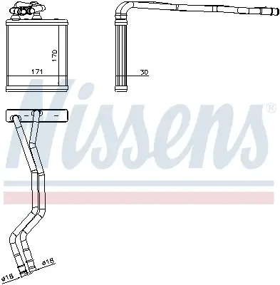 NISSENS 71771 - Wärmetauscher, Innenraumheizung Markenware