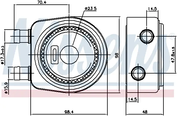Wochenendangebot NISSENS 90697 - Ölkühler, Motoröl