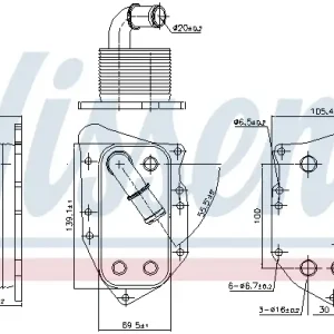 Ausverkauf NISSENS 90805 - Ölkühler, Motoröl