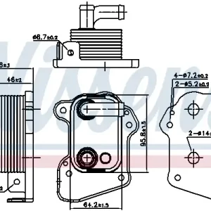 Preisreduziert NISSENS 90977 - Ölkühler, Motoröl - ** FIRST FIT **