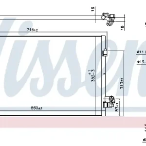 Neue Ware NISSENS 940750 - Kondensator, Klimaanlage
