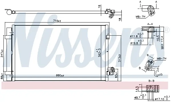 Neue Ware NISSENS 940750 - Kondensator, Klimaanlage