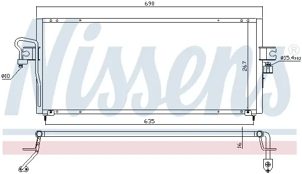 Must-Have NISSENS 94494 - Kondensator, Klimaanlage