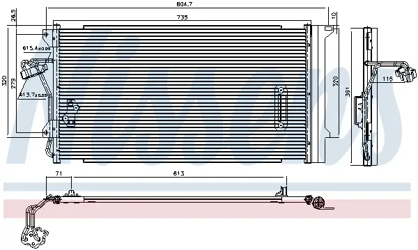 Neu Im Sortiment NISSENS 94667 - Kondensator, Klimaanlage - ** FIRST FIT **