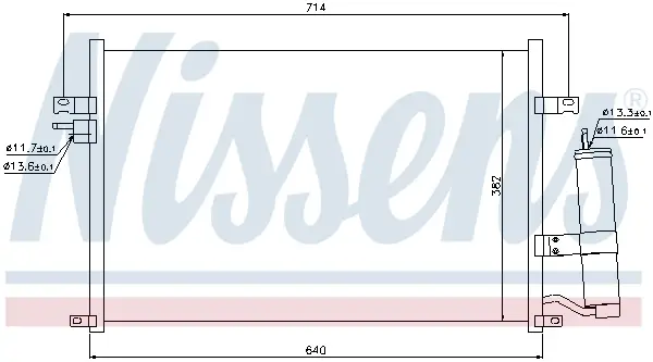 Sofort Bestellen NISSENS 94725 - Kondensator, Klimaanlage - ** FIRST FIT **