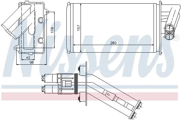 NISSENS 73368 - Wärmetauscher, Innenraumheizung - ** FIRST FIT ** Günstig
