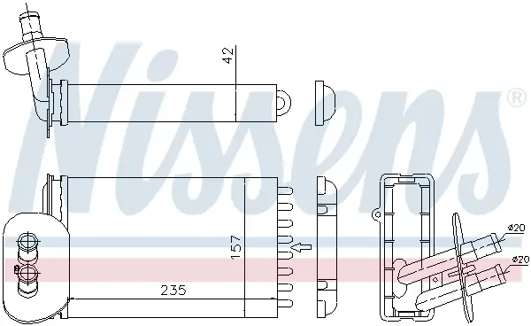NISSENS 73977 - Wärmetauscher, Innenraumheizung Sonderangebot