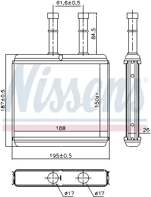 Kracherpreis NISSENS 76504 - Wärmetauscher, Innenraumheizung