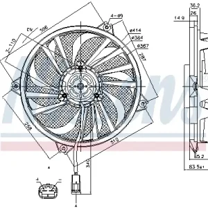 Aktuell NISSENS 85789 - Lüfter, Motorkühlung
