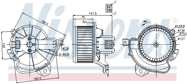 NISSENS 87086 - Innenraumgebläse Markenprodukt