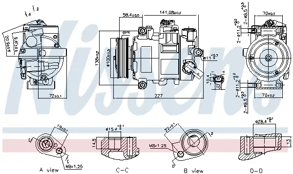 Sichere Zahlung NISSENS 89415 - Kompressor, Klimaanlage - ** FIRST FIT **