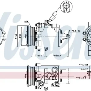 Geprüft NISSENS 89591 - Kompressor, Klimaanlage - ** FIRST FIT **