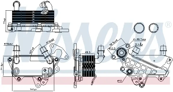 NISSENS 90732 - Ölkühler, Automatikgetriebe - ** FIRST FIT ** Super-Preis