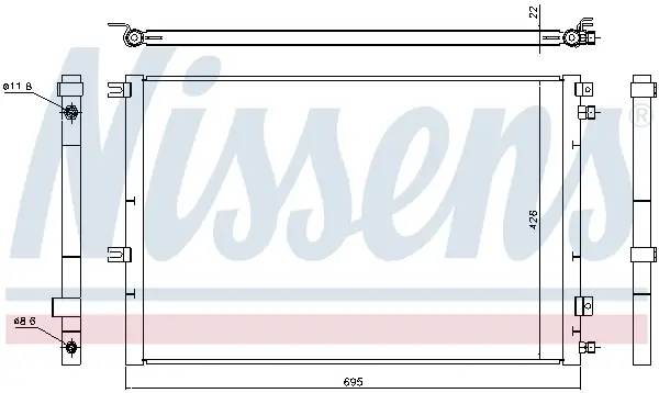 NISSENS 940468 - Kondensator, Klimaanlage Direktkauf