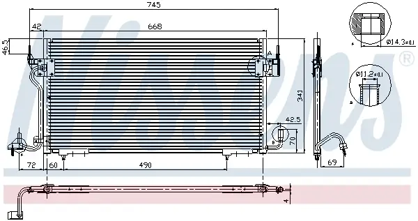 NISSENS 94218 - Kondensator, Klimaanlage Ausverkauf