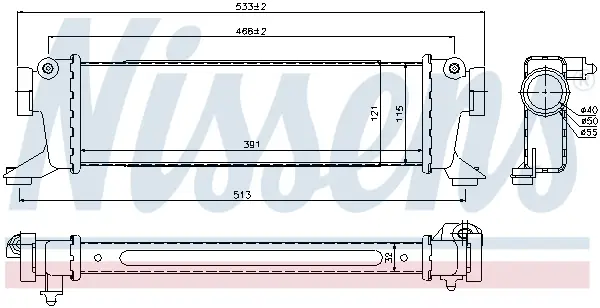 Markenware NISSENS 96782 - Ladeluftkühler - ** FIRST FIT **