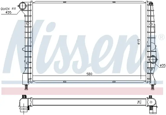 NISSENS 60058 - Kühler, Motorkühlung Günstig