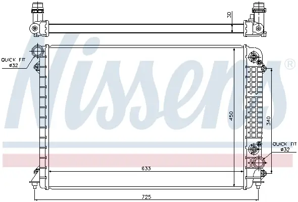 Garantierte Lieferung NISSENS 60241 - Kühler, Motorkühlung