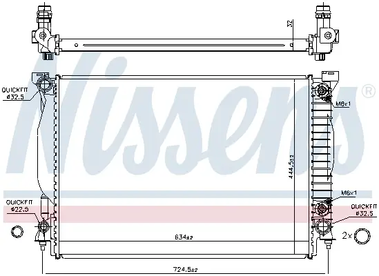 Neu NISSENS 60307A - Kühler, Motorkühlung - ** FIRST FIT **