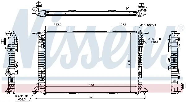 NISSENS 60322 - Kühler, Motorkühlung Heißes Angebot