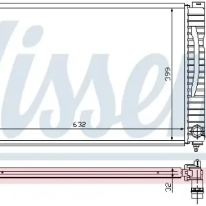Preiswert NISSENS 60496 - Kühler, Motorkühlung - ** FIRST FIT **