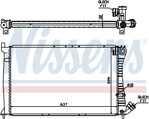 NISSENS 61349A - Kühler, Motorkühlung - ** FIRST FIT ** Neu