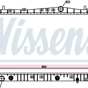 Neue Ware NISSENS 61634 - Kühler, Motorkühlung