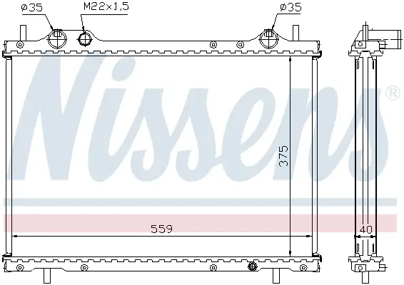 Meistverkauft NISSENS 61792A - Kühler, Motorkühlung