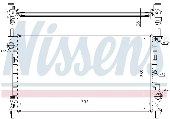 Geprüft NISSENS 62021A - Kühler, Motorkühlung - ** FIRST FIT **