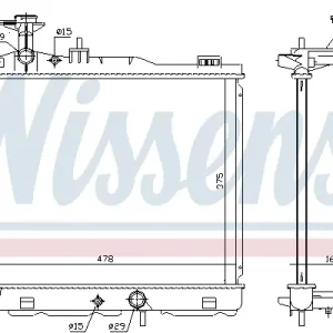 Neue Kollektion NISSENS 628982 - Kühler, Motorkühlung
