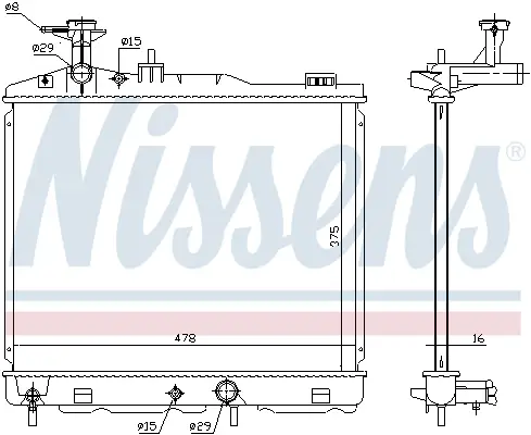 Neue Kollektion NISSENS 628982 - Kühler, Motorkühlung