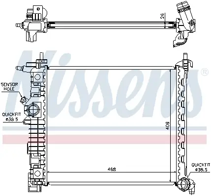 Jetzt Bestellen NISSENS 630735 - Kühler, Motorkühlung