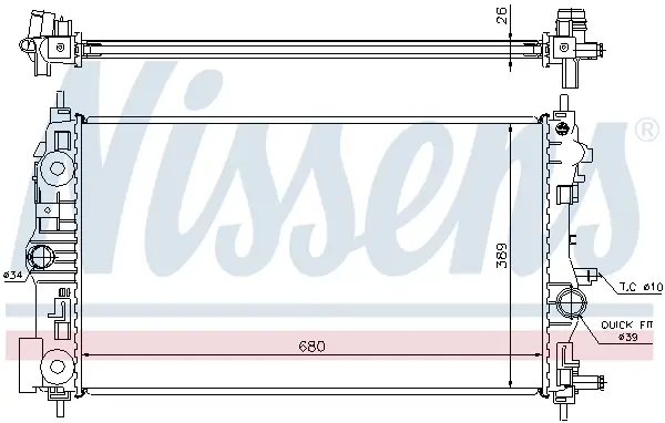 Must-Have NISSENS 630745 - Kühler, Motorkühlung