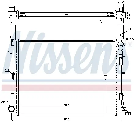 Sonderangebot NISSENS 637618 - Kühler, Motorkühlung