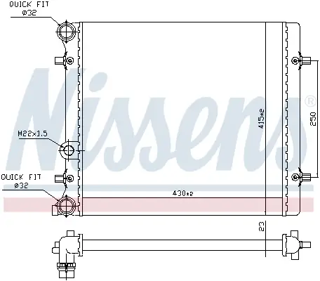 Schnäppchen NISSENS 641011 - Kühler, Motorkühlung